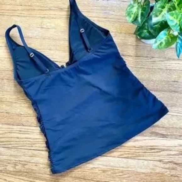 NWT Bleu Rod Beattie U-Notch Black Tankini Swim Top Size 8 - Picture 7 of 9